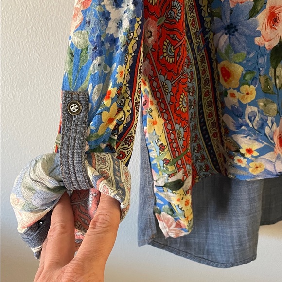 NWT John Mark Floral Women's Blouse Size XL - Picture 5 of 13